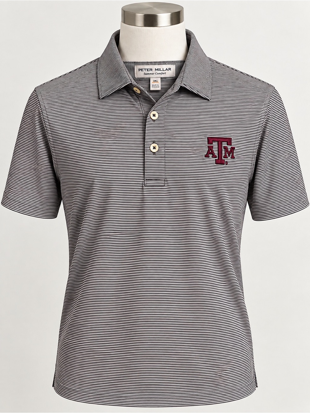 Peter Millar Texas A&M Aggies Summer Comfort Polo Men’s 3XL NWT Striped